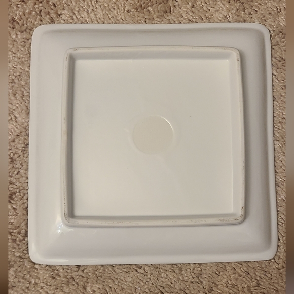 Blue and White Square Ceramic Plate - Picture 4 of 5